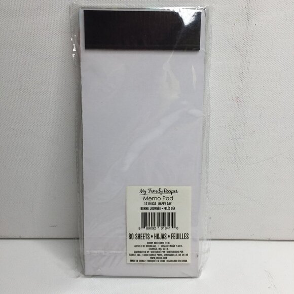 Darice My Family Recipes Memo Pad 80 Sheets 8X3.5 Happy Day Magnet Fridge Floral - Picture 3 of 6